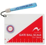 ゲートボール用品トスコイン・マーカーホルダーのトスコイン付きGBスケールGBS-C