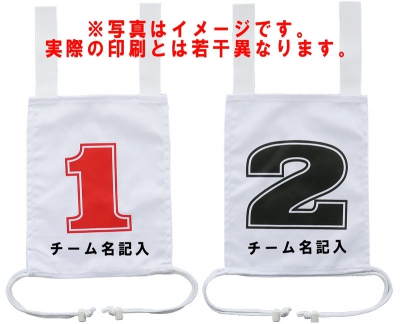 ゲートボール Z-10S-NAME チーム名印刷 ゼッケン(10枚組)